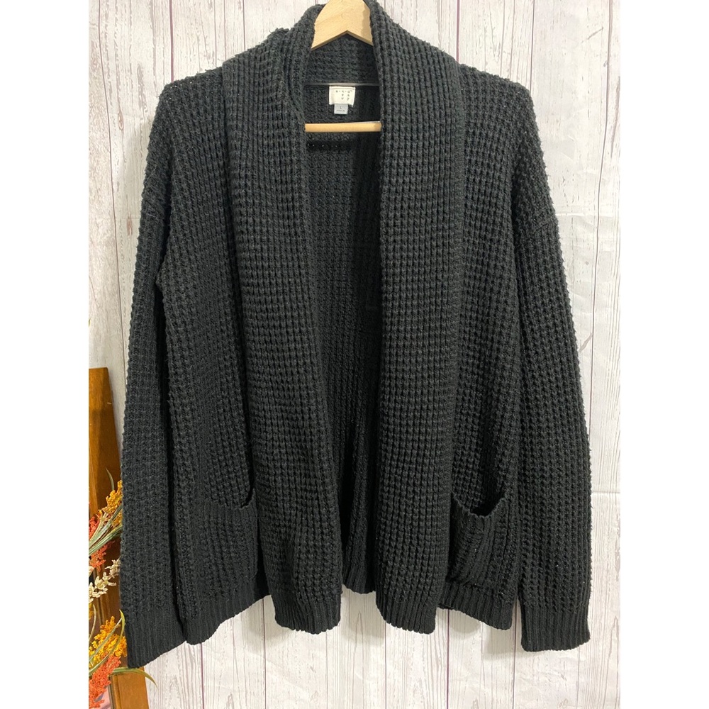 A NEW DAY Open Front Cardigan Black Large